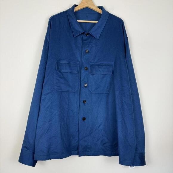 NWT Ermenegildo Zegna Blue 100% Cashmere Overshirt Jacket Made In Italy $2895 - Picture 5 of 13